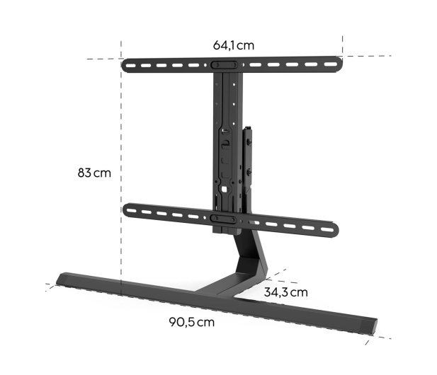 Hama Stojak do TV 65" MAX 40KG obrotowy regulowana wysokość - 1516983 - zdjęcie 3